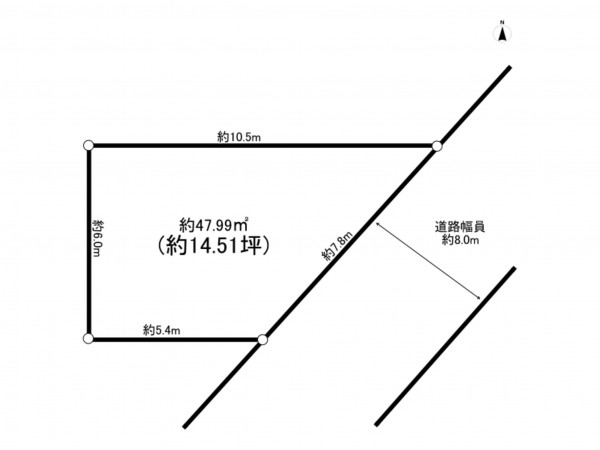 高槻市富田町、土地の間取り画像です