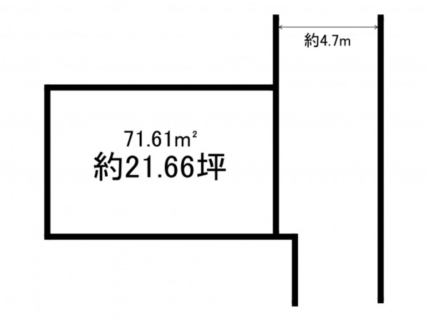 高槻市川西町、土地の間取り画像です