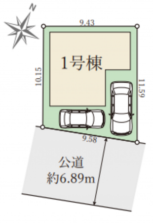 高槻市川西町、新築一戸建ての画像です