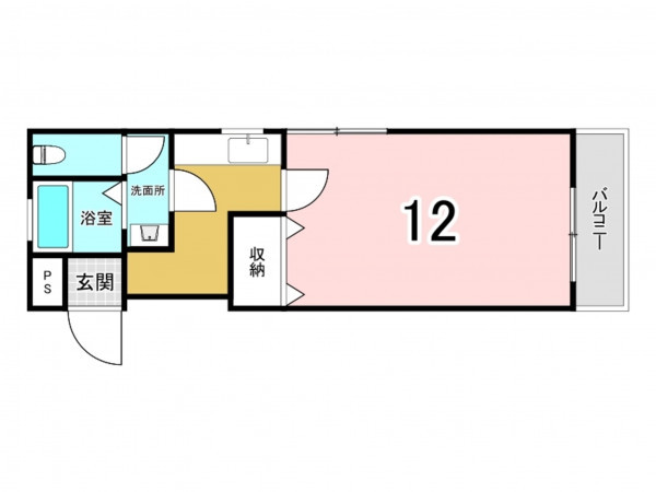 高槻市南芥川町、中古マンションの間取り画像です