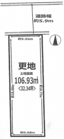 高槻市上本町、土地の間取り画像です