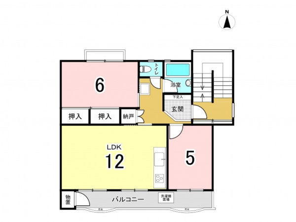 高槻市真上町、中古マンションの間取り画像です