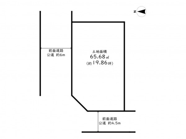 高槻市高西町、土地の間取り画像です