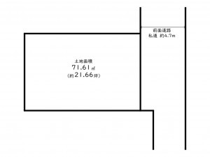 高槻市川西町、土地の間取り画像です