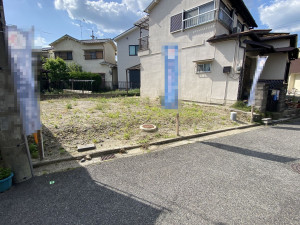 高槻市川西町、土地の画像です
