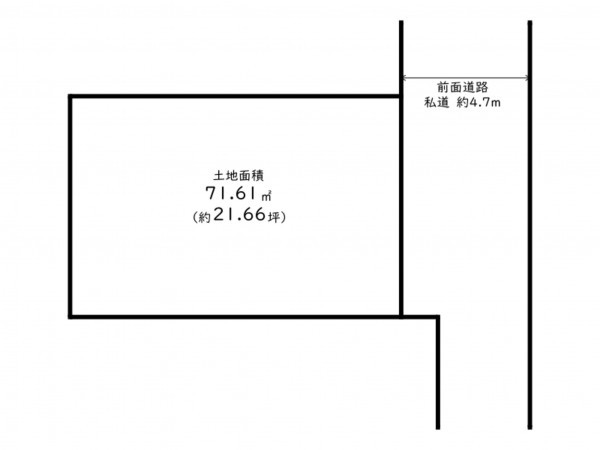 高槻市川西町、土地の間取り画像です