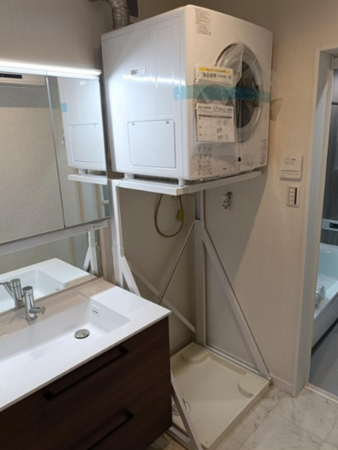 高槻市月見町、新築一戸建ての洗面画像です
