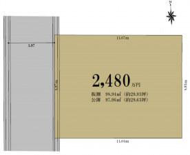 高槻市津之江町、土地の間取り画像です