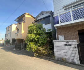 高槻市南庄所町、土地の前面道路を含む現地写真画像です