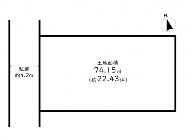 高槻市古曽部町、土地の間取り画像です