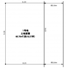 高槻市明野町、土地の間取り画像です