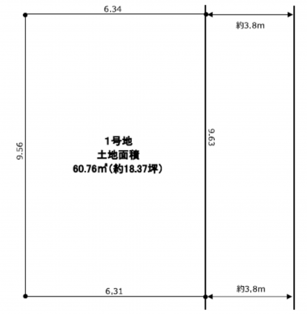 高槻市明野町、土地の間取り画像です