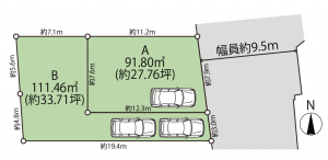 高槻市明野町、土地の間取り画像です