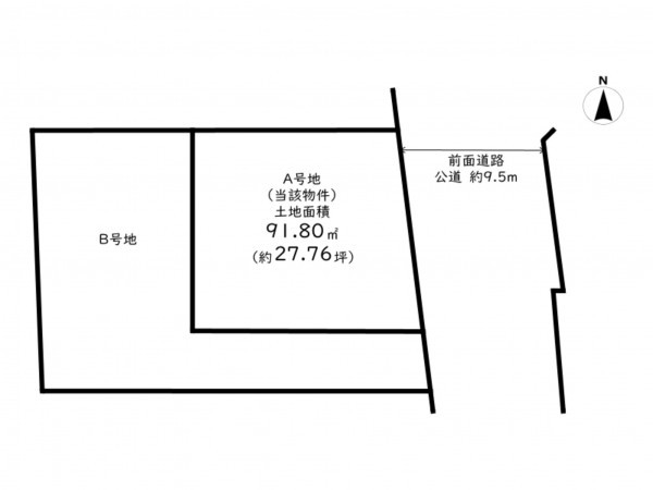 高槻市明野町、土地の間取り画像です