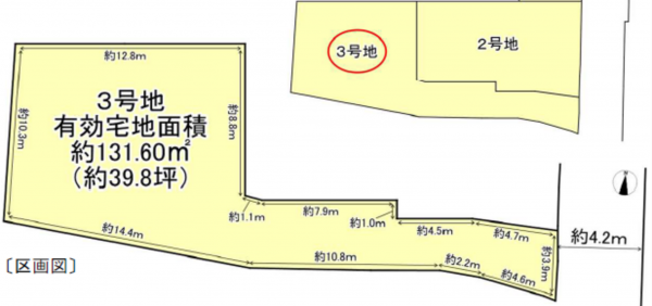 高槻市古曽部町、土地の間取り画像です