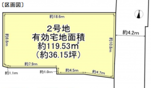 高槻市古曽部町、土地の間取り画像です