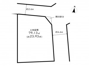 高槻市古曽部町、土地の間取り画像です