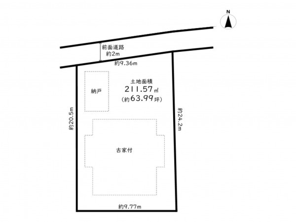 高槻市須賀町、土地の間取り画像です