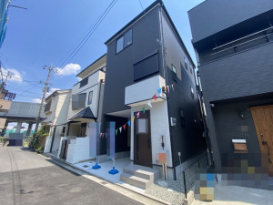 高槻市野田、新築一戸建ての外観画像です