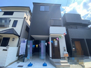 高槻市野田、新築一戸建ての外観画像です