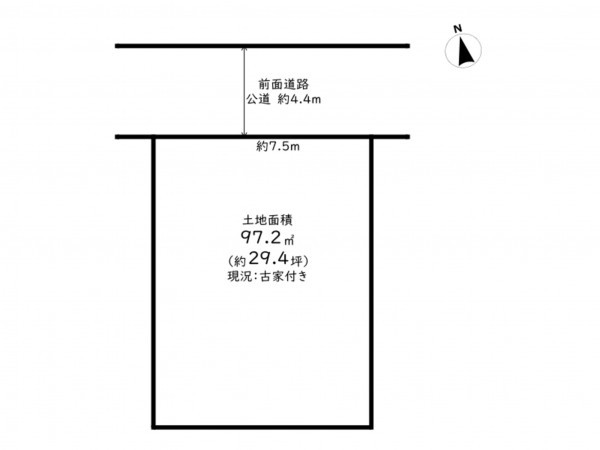 高槻市藤の里町、土地の間取り画像です