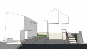 高槻市別所本町、新築一戸建ての完成予想図（外観）画像です
