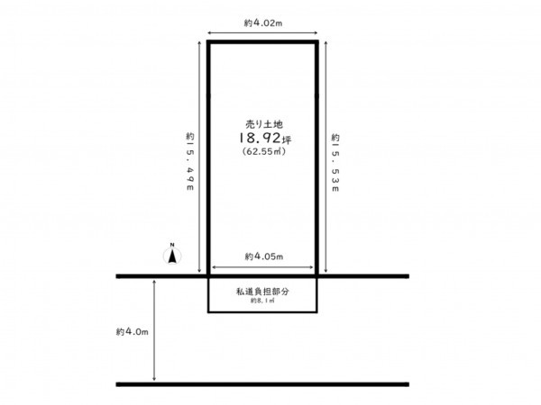 高槻市城西町、土地の間取り画像です