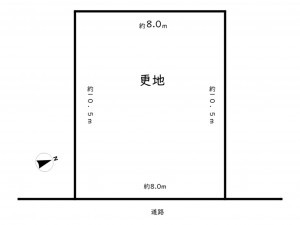 高槻市辻子、土地の間取り画像です