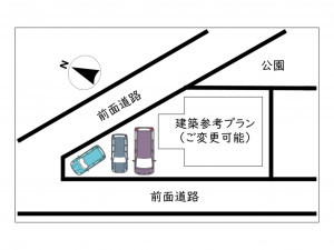 高槻市松が丘、土地の間取り画像です