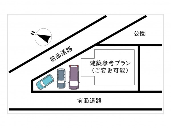 高槻市松が丘、土地の間取り画像です