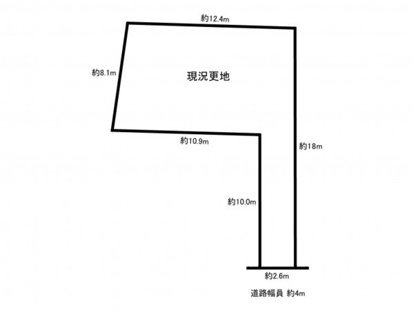 高槻市南平台、土地の間取り画像です