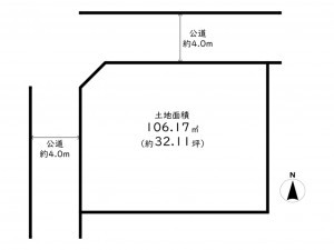 高槻市城西町、土地の間取り画像です