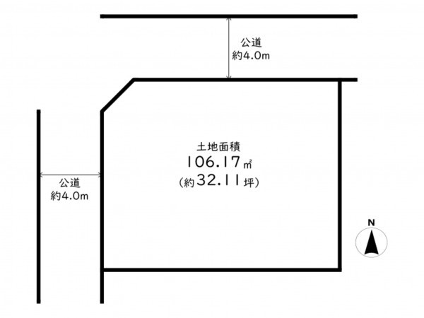 高槻市城西町、土地の間取り画像です