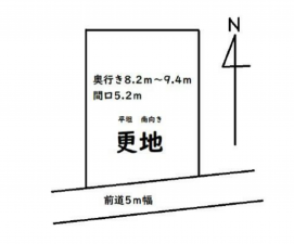 高槻市辻子、土地の間取り画像です