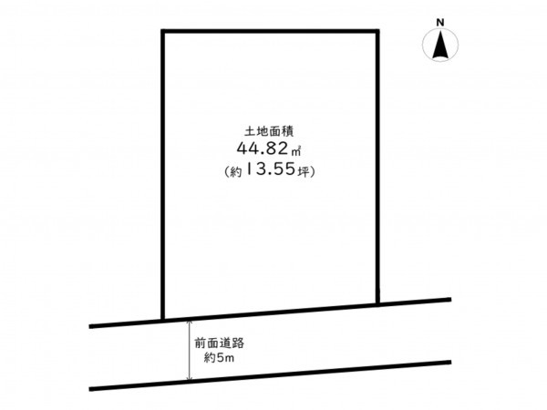高槻市辻子、土地の間取り画像です