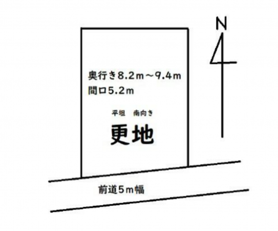 高槻市辻子、土地の間取り画像です