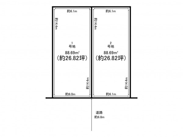 高槻市緑町、土地の間取り画像です