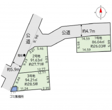 高槻市城西町、土地の間取り画像です