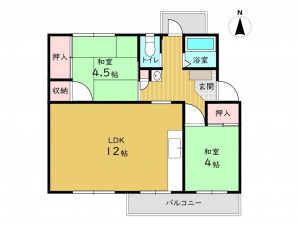 高槻市富田町、中古マンションの間取り画像です