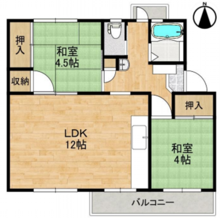 高槻市富田町、中古マンションの間取り画像です