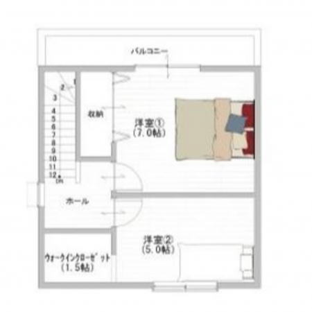 高槻市日向町、新築一戸建ての間取り画像です