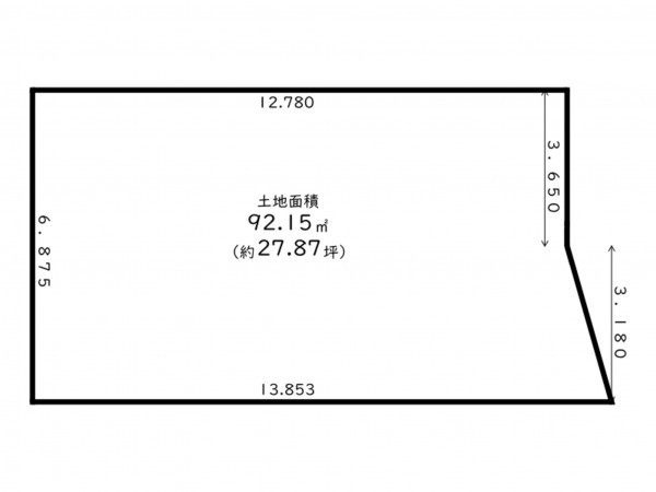 高槻市土橋町、土地の間取り画像です
