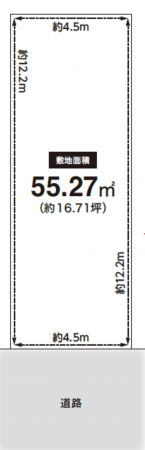 高槻市藤の里町、土地の間取り画像です