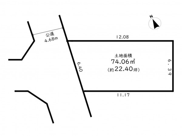 高槻市津之江町、土地の間取り画像です