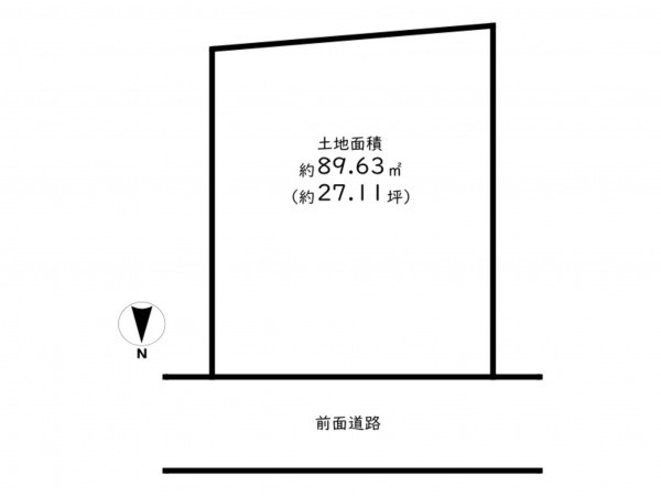 高槻市山手町、土地の間取り画像です
