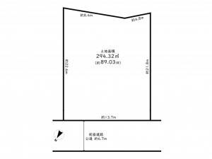 高槻市日吉台、土地の間取り画像です