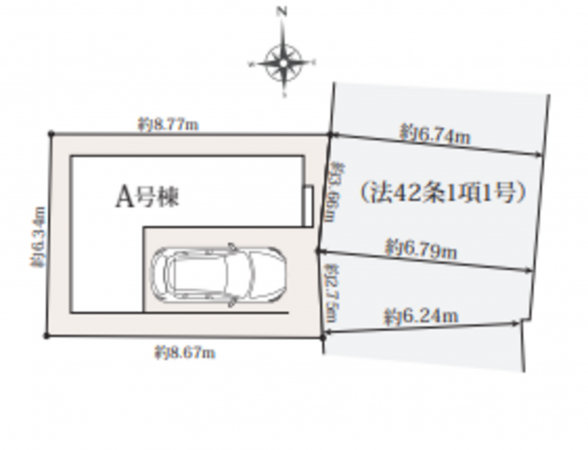 高槻市春日町、新築一戸建ての間取り画像です