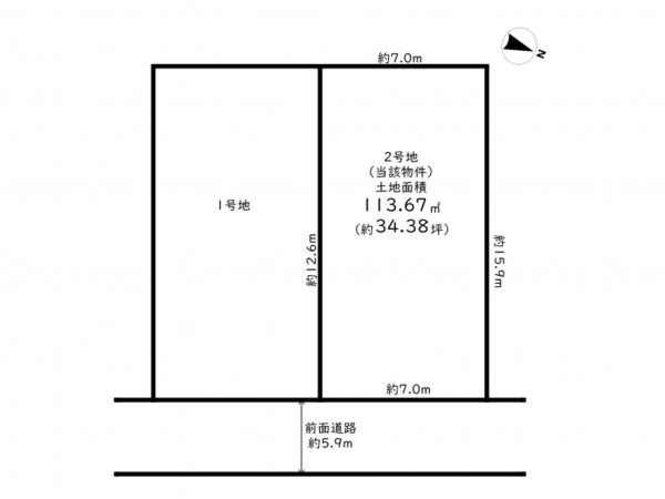 高槻市日吉台、土地の間取り画像です