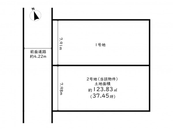 高槻市真上町、土地の間取り画像です