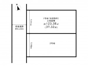 高槻市真上町、土地の間取り画像です